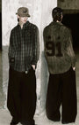 Badblood Vintage Billy Check Shirt Large Fit Black