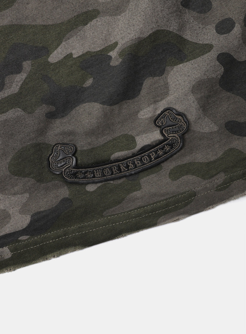 Badblood Cosmo Bad Patch Ringer Long Sleeve - Green Camo