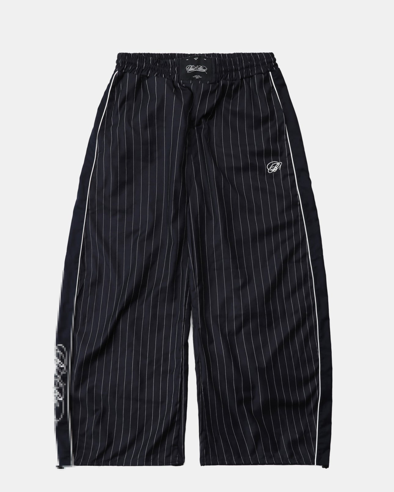 Badblood Dark Classic Pinstripe Track Pants Navy