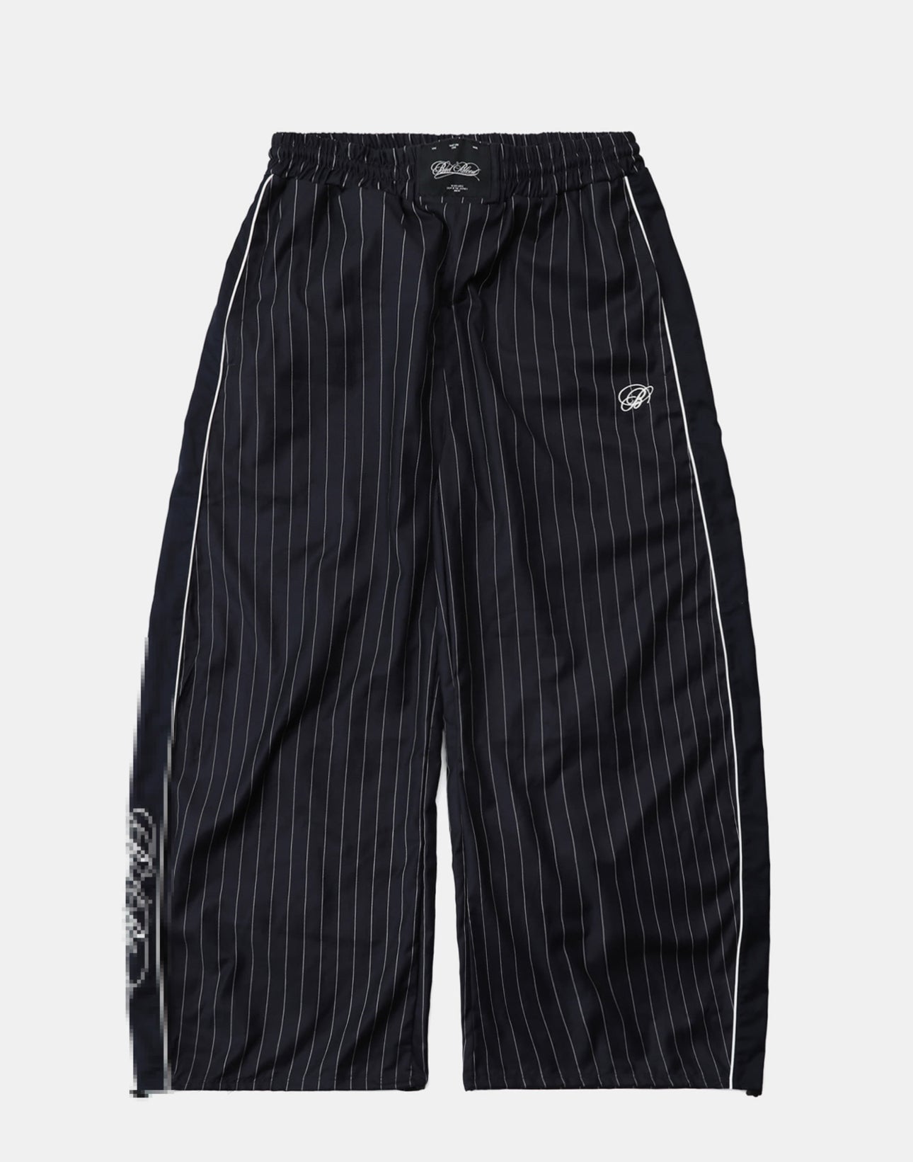 Badblood Dark Classic Pinstripe Track Pants Navy