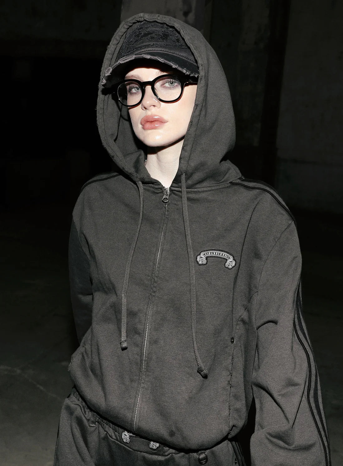 Badblood Mystic Big Patch Ball Cap - Dusty Charcoal