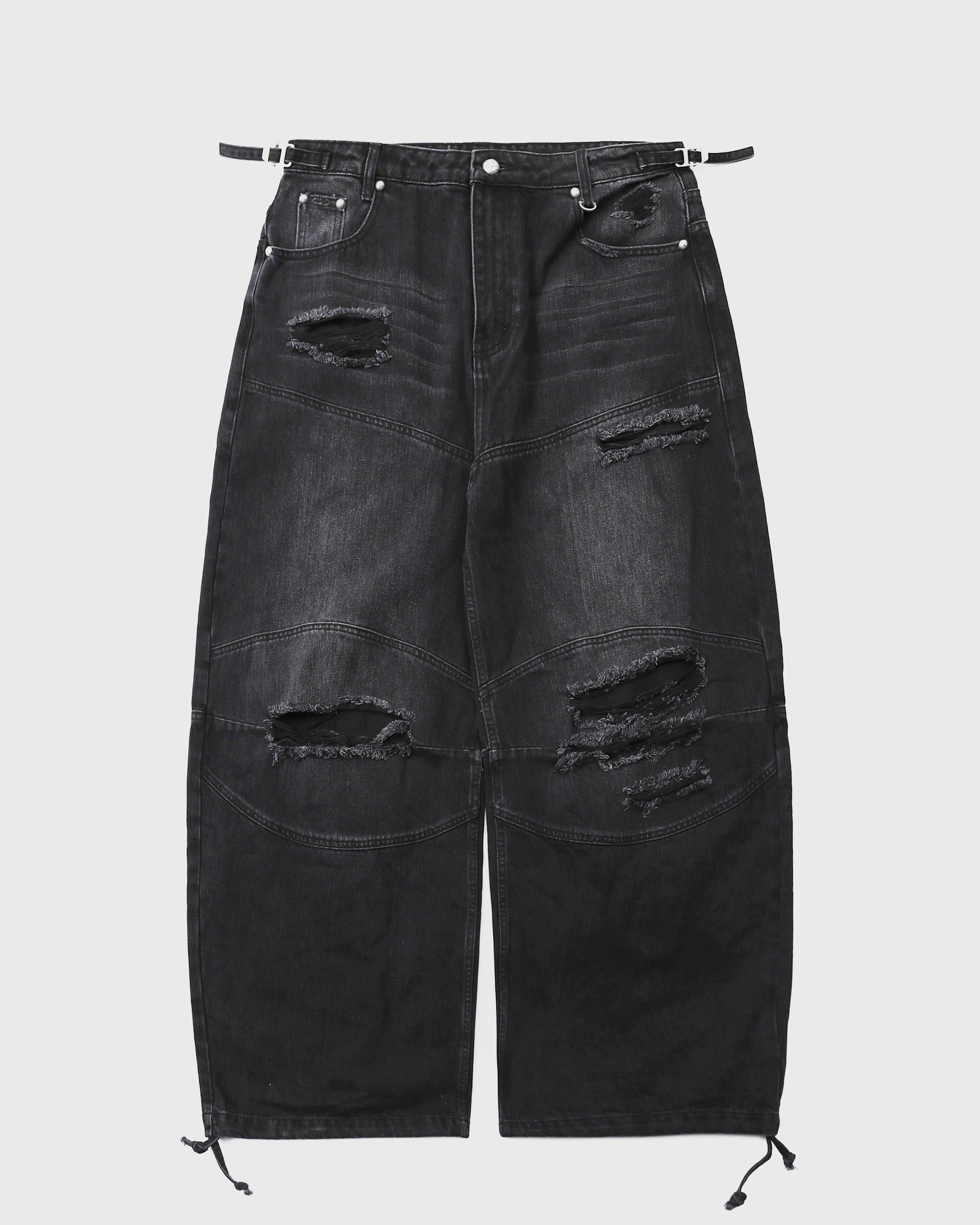 Badblood 0309 Fallout Convex Denim Pants - Black