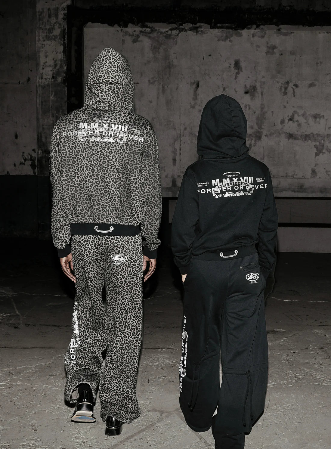 Badblood  Viper Logo 2-Way Curved Jogger Trousers - Black