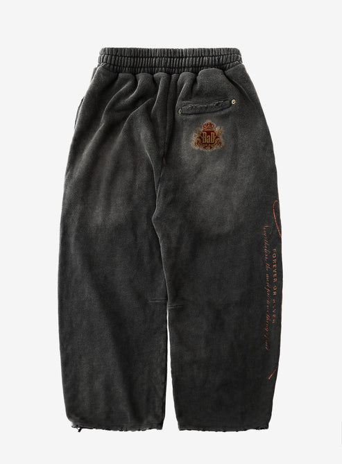 Badblood  Royal Classic Distressed 2-Way Curved Jogger Trousers - Black