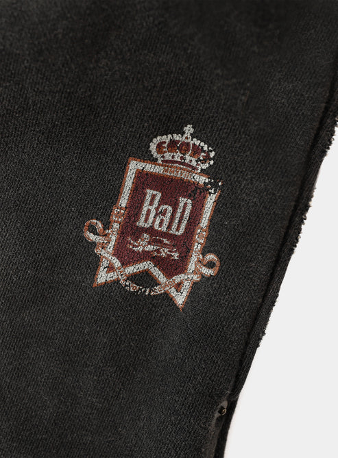 Badblood  Royal Classic Distressed 2-Way Curved Jogger Trousers - Black