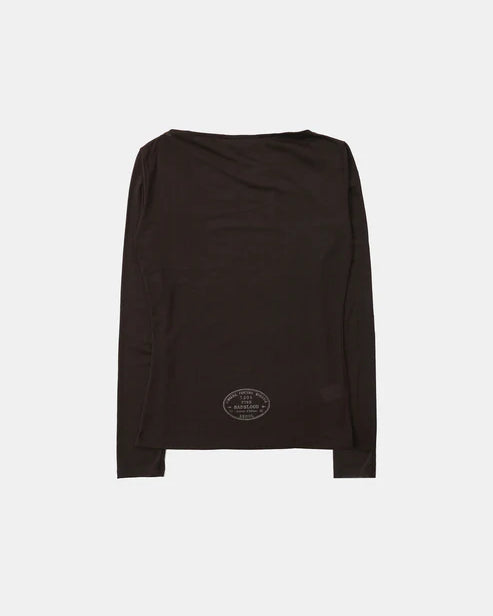 Badblood KEEP SLEEPING Boat Neck Loose Fit Tee - Chocolate