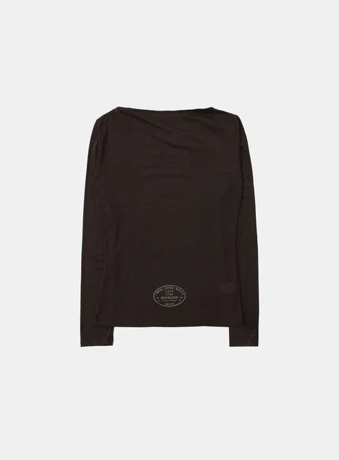 Badblood KEEP SLEEPING Boat Neck Loose Fit Tee - Chocolate