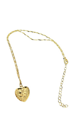 Besito Heart Rose Necklace Gold