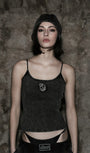 Badblood Rusty Denim String Tank Black