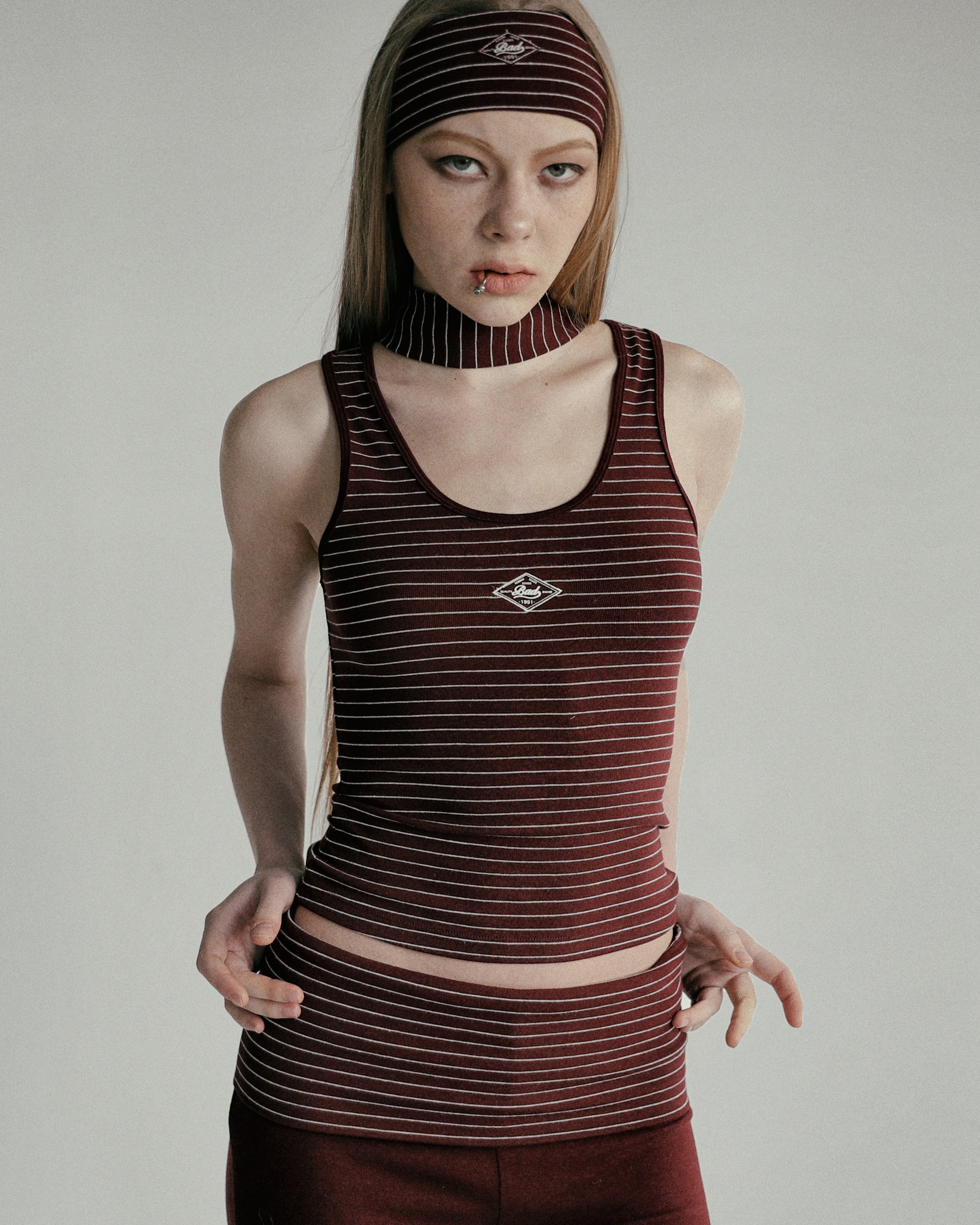 Badblood Beyond Soft Hairband Stripe Wine
