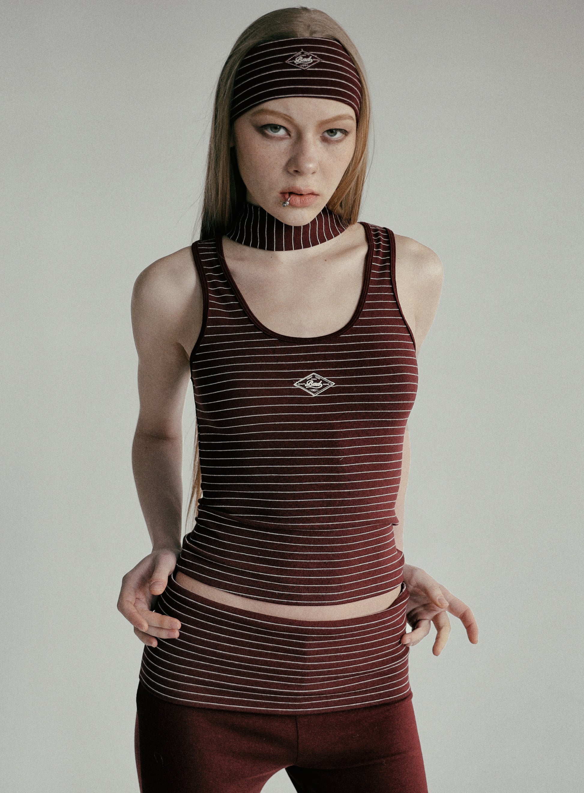 Badblood Beyond Soft Hairband Stripe Wine