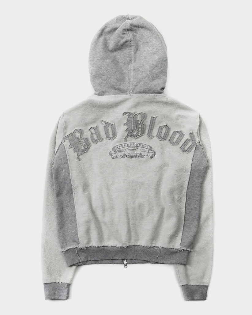 Badblood Mystic Capsule Hooded Zip-Up - Inside Out Gray
