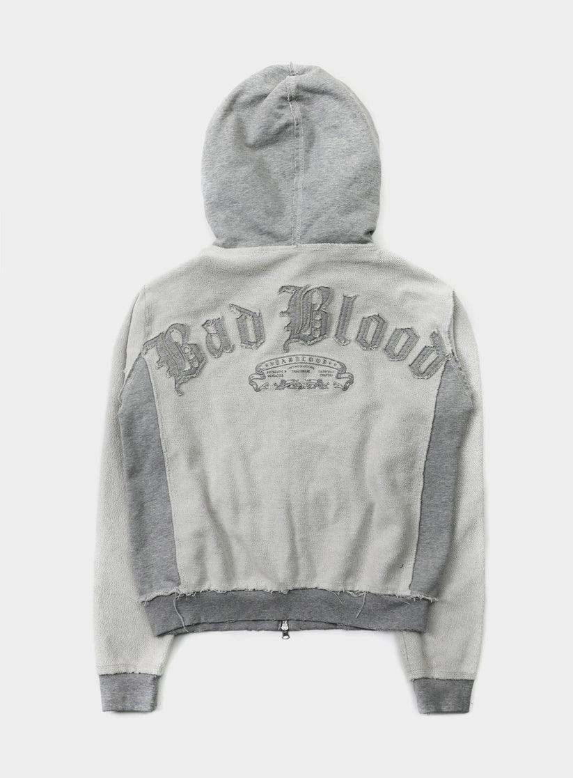 Badblood Mystic Capsule Hooded Zip-Up - Inside Out Gray