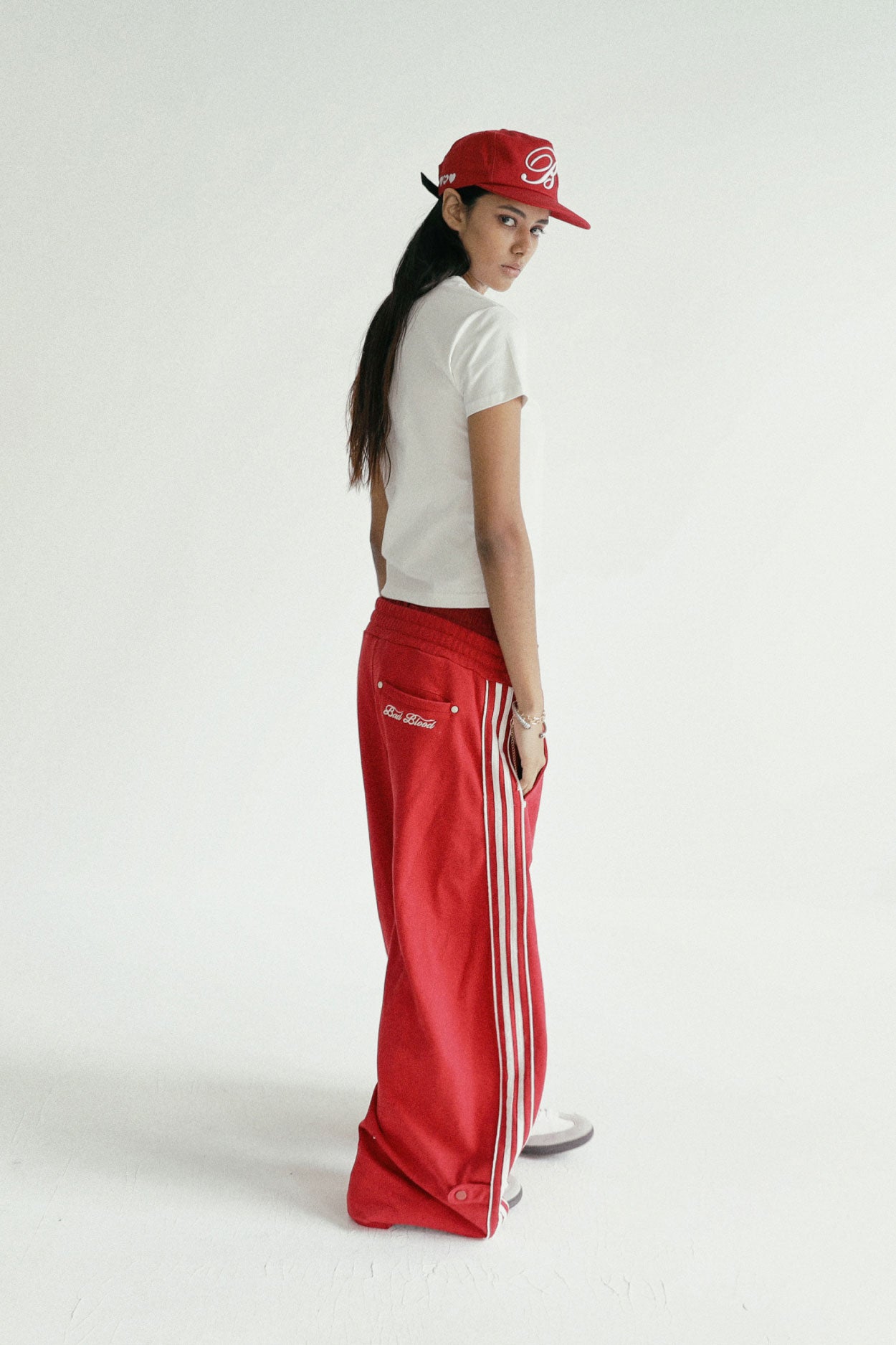 Badblood Billy 2 Way Curved Jogger Trousers Red