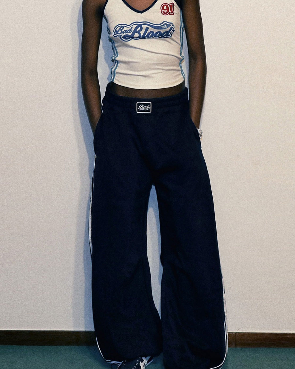 Badblood Billy 2 Way Curved Jogger Trousers Navy