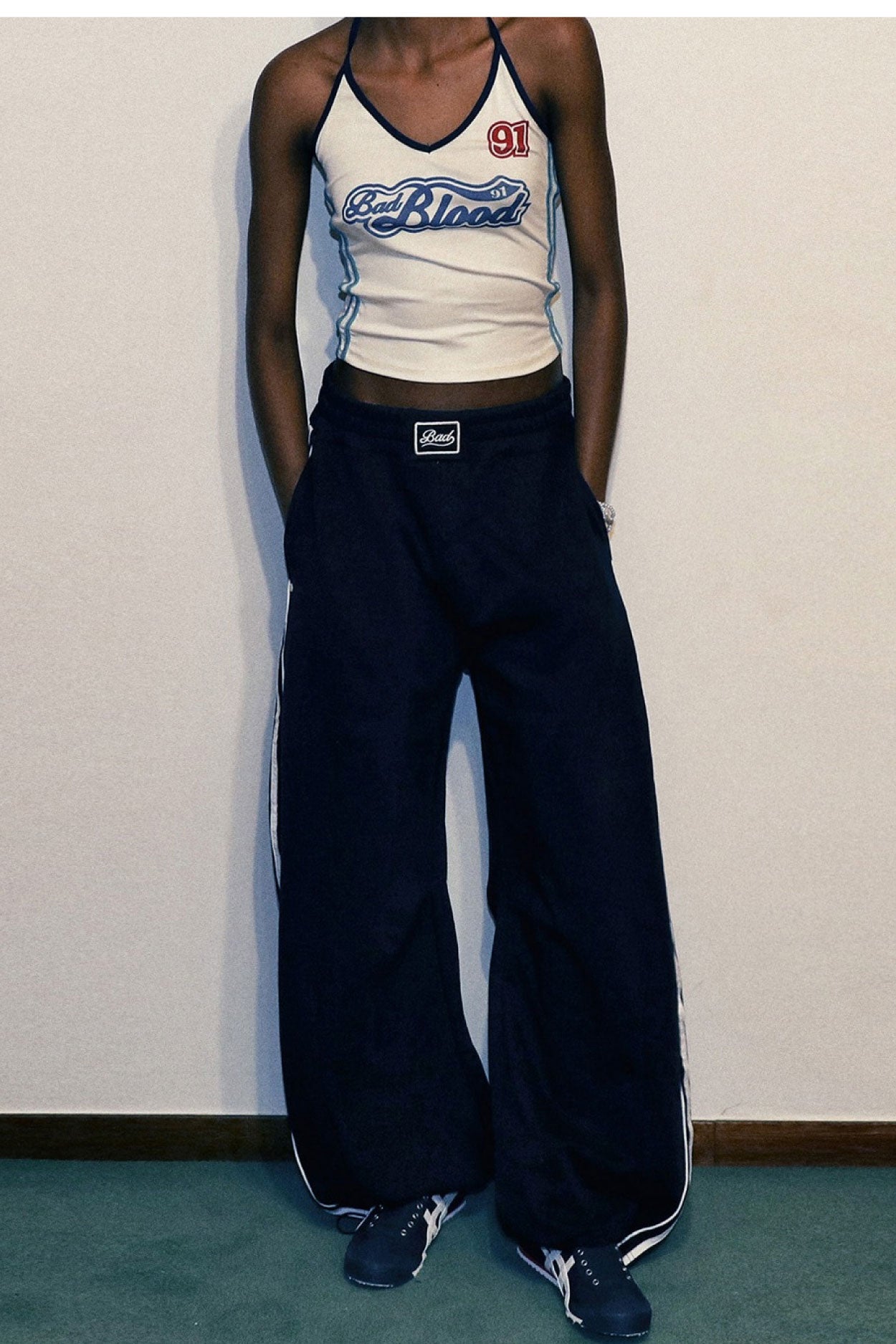 Badblood Billy 2 Way Curved Jogger Trousers Navy