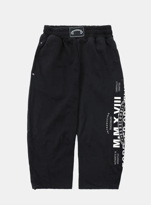 Badblood  Viper Logo 2-Way Curved Jogger Trousers - Black