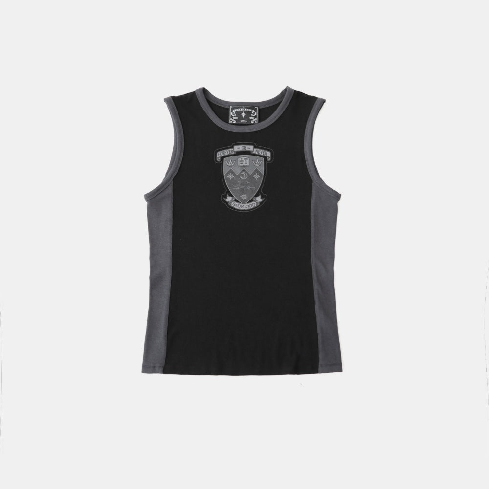 Badblood Workshop Shield Print Tank - Black/Charcoal