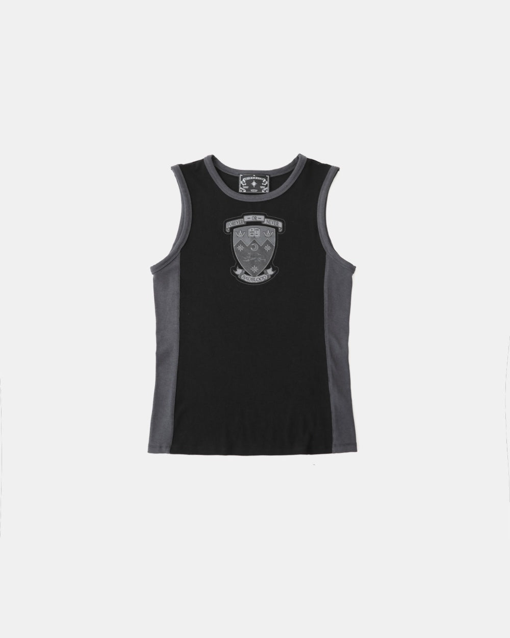 Badblood Workshop Shield Print Tank - Black/Charcoal