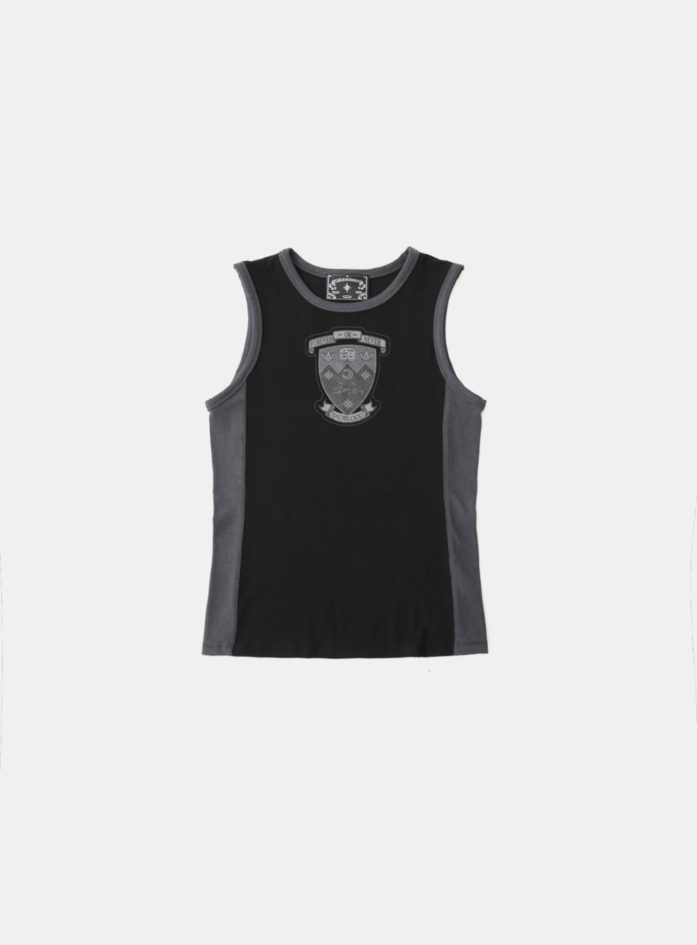 Badblood Workshop Shield Print Tank - Black/Charcoal
