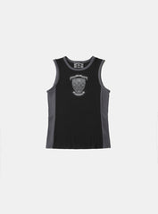 Badblood Workshop Shield Print Tank - Black/Charcoal