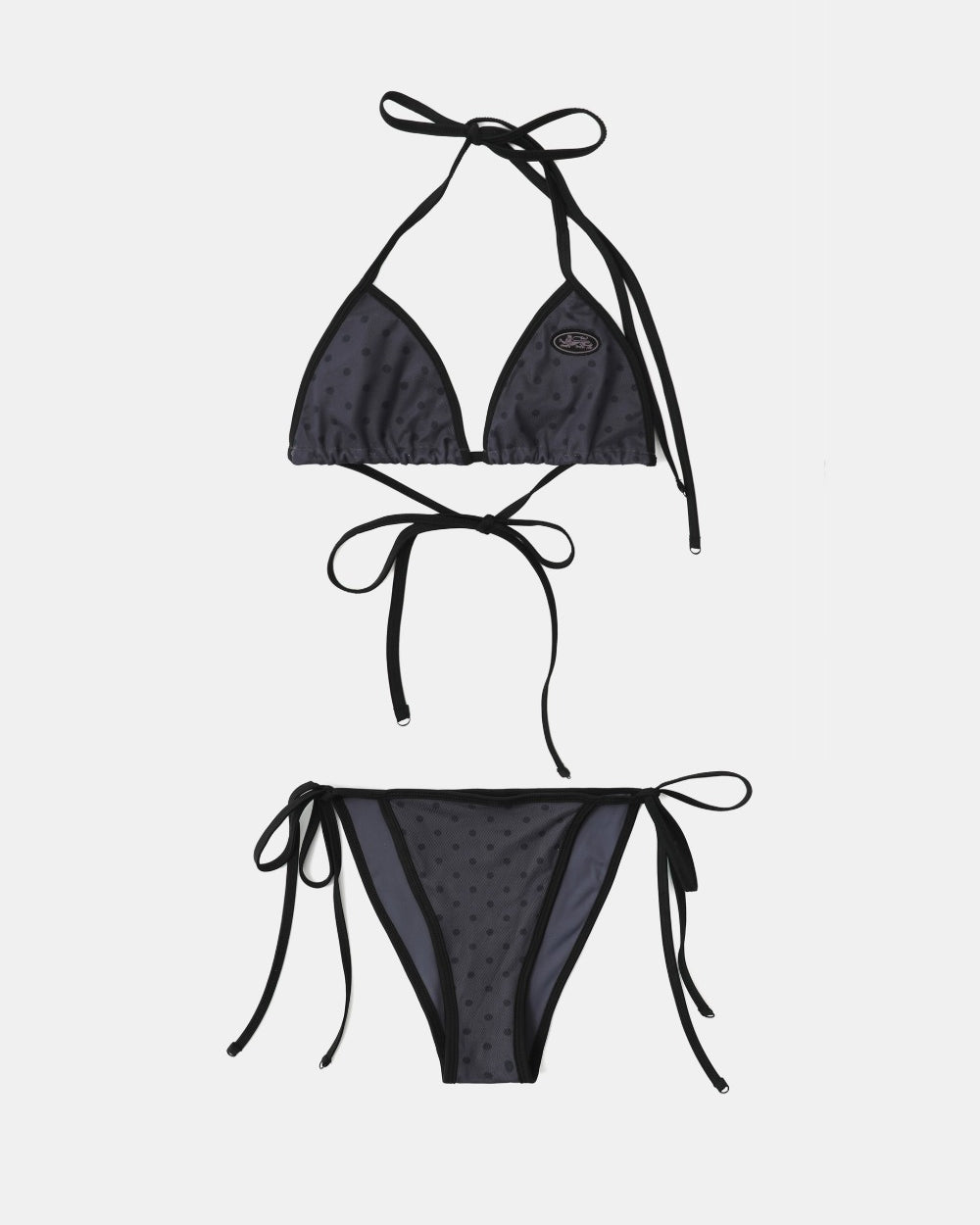 Badblood Splash Dot Bikini Set - Charcoal