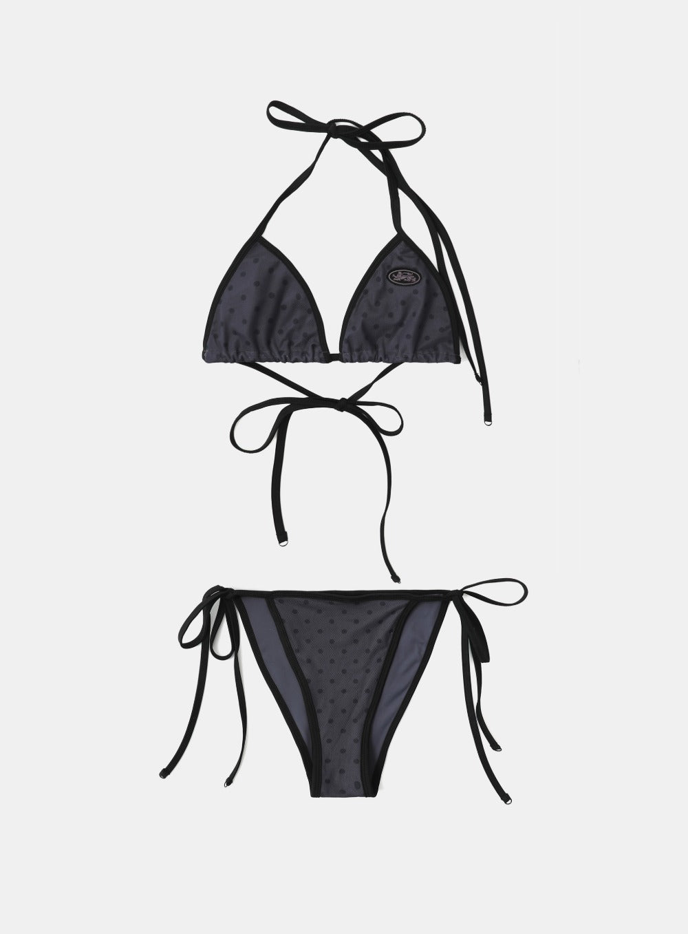 Badblood Splash Dot Bikini Set - Charcoal