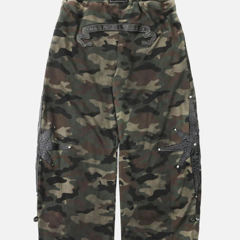 Badblood Cosmo Patch 2-Way Curved Jogger Trousers - Green Camo