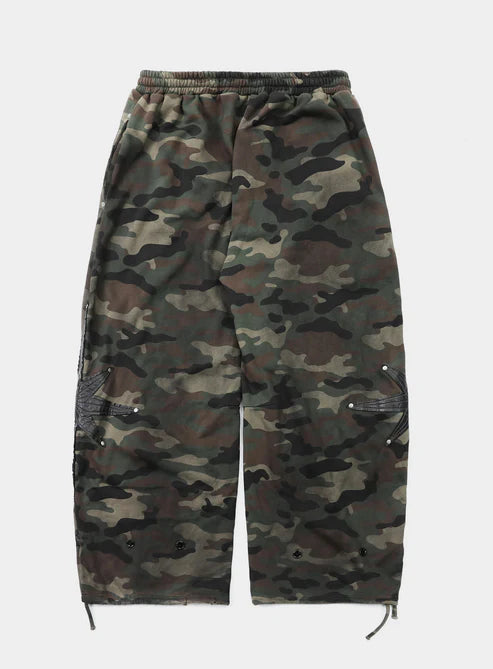 Badblood Cosmo Patch 2-Way Curved Jogger Trousers - Green Camo
