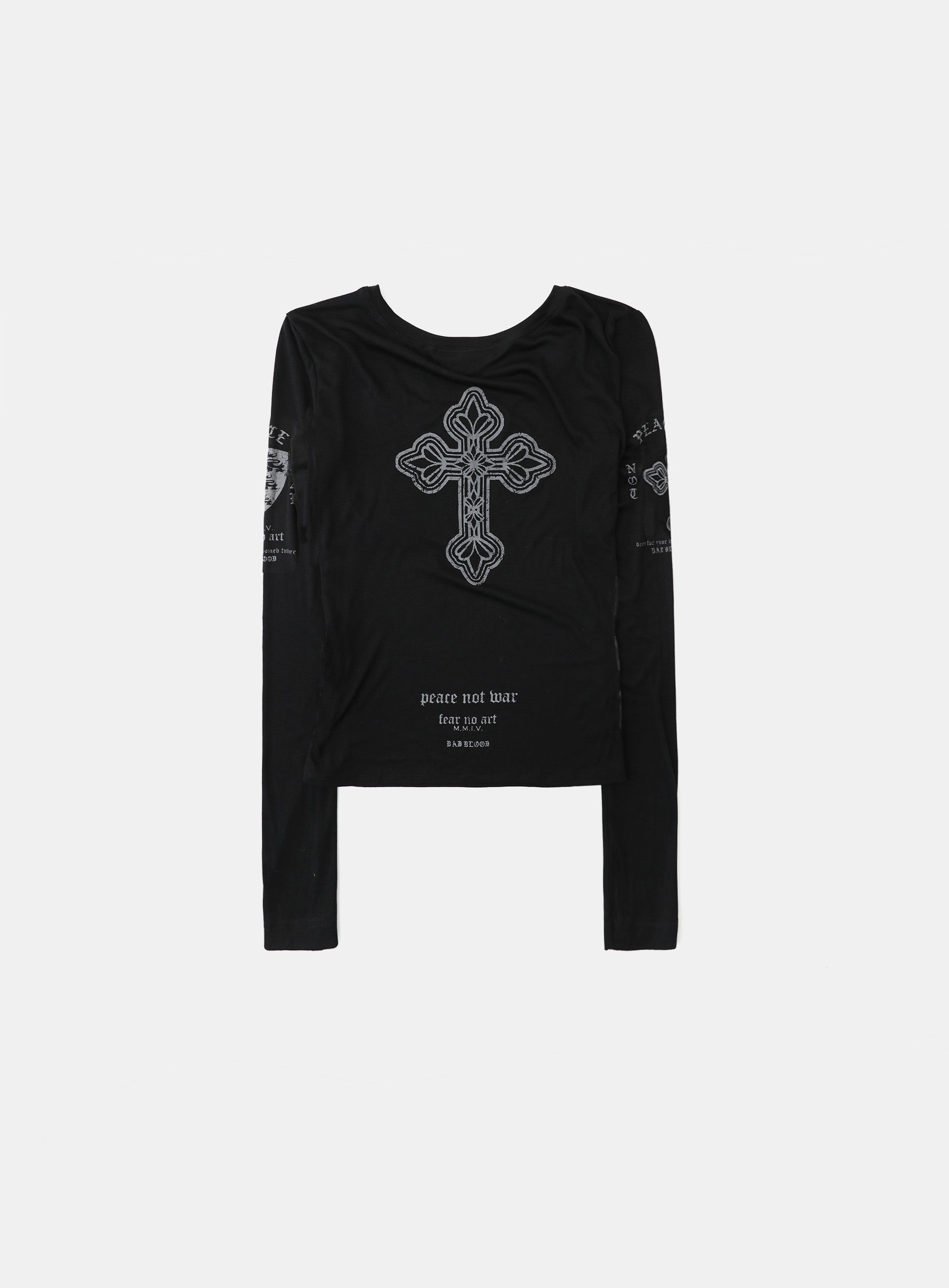 Badblood PEACE NOT WAR Loose Fit Tee Dusty Black