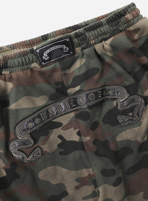 Badblood Cosmo Patch 2-Way Curved Jogger Trousers - Green Camo