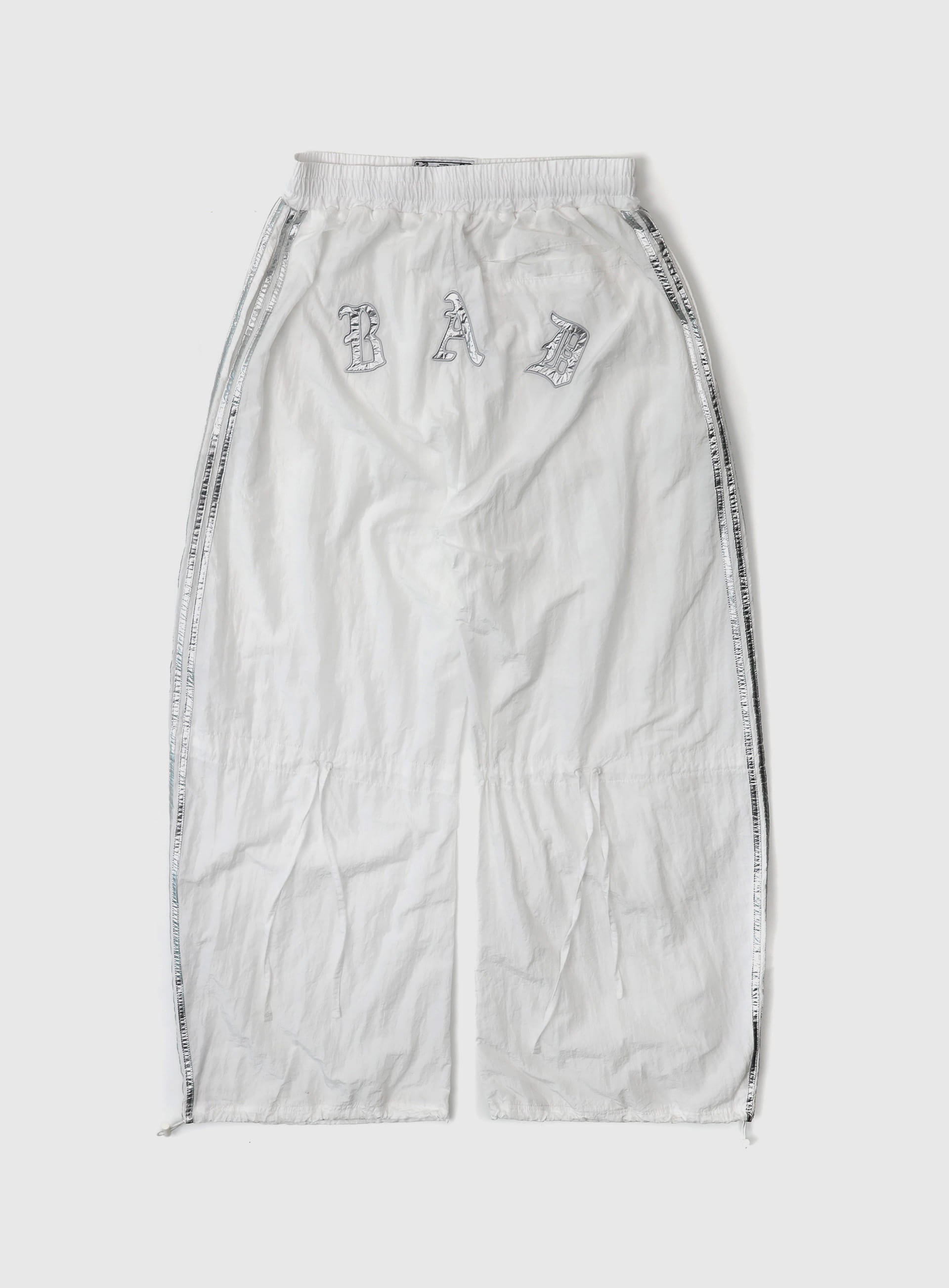 Badblood Dark Billy Nylon Curved Track Pants - White