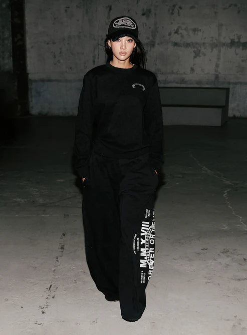 Badblood  Viper Logo 2-Way Curved Jogger Trousers - Black