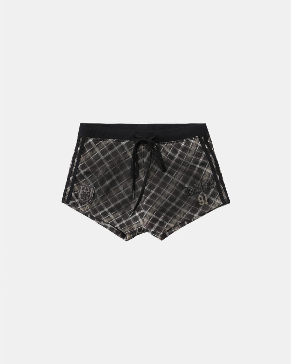 Badblood Vintage Club Boy Shorts - Check Brown