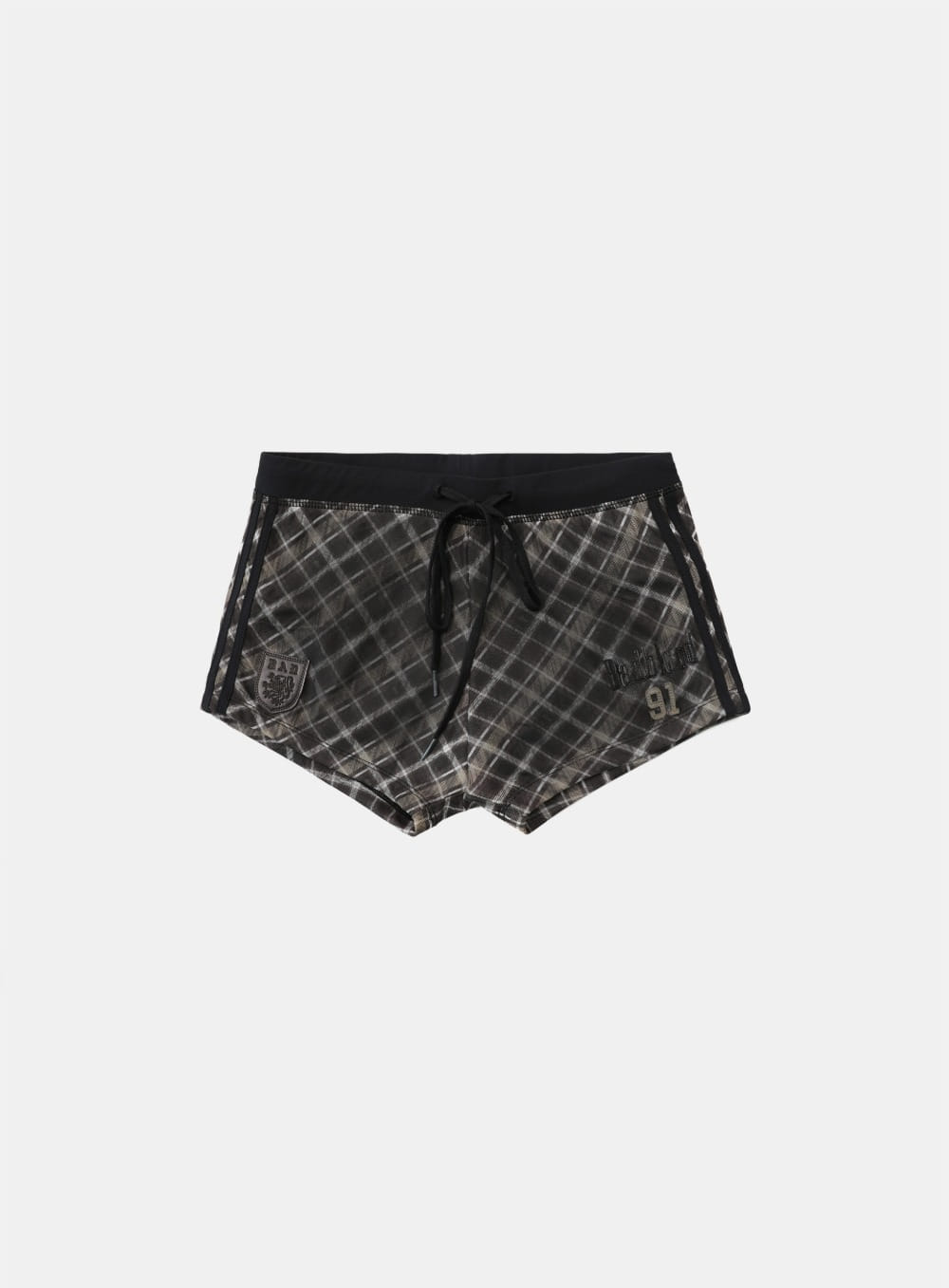 Badblood Vintage Club Boy Shorts - Check Brown