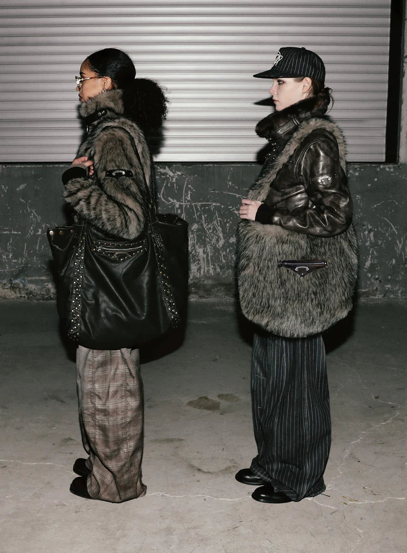 Badblood  Viper Fur Shoulder Bag - Coyote