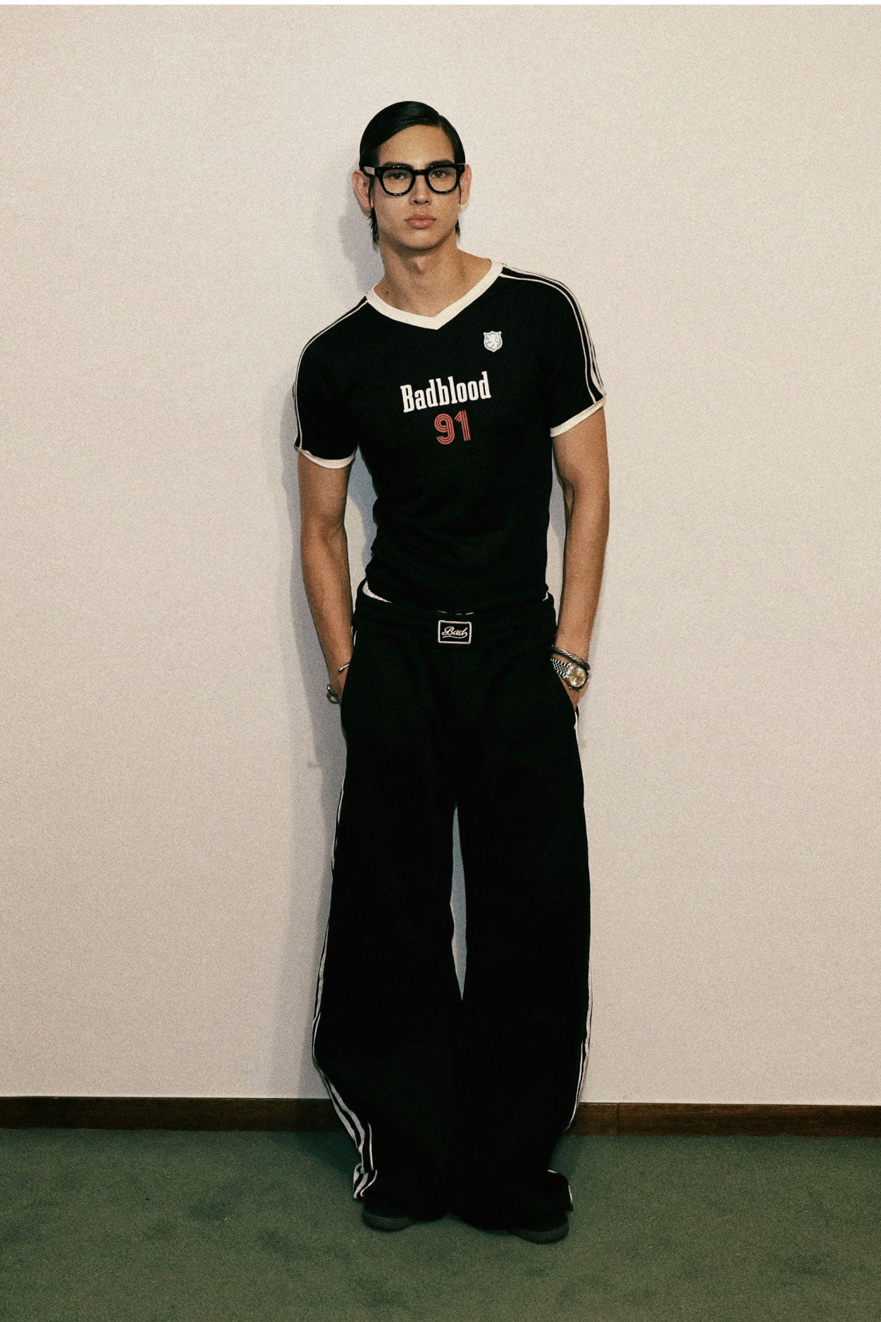 Badblood Billy 2 Way Curved Jogger Trousers Black