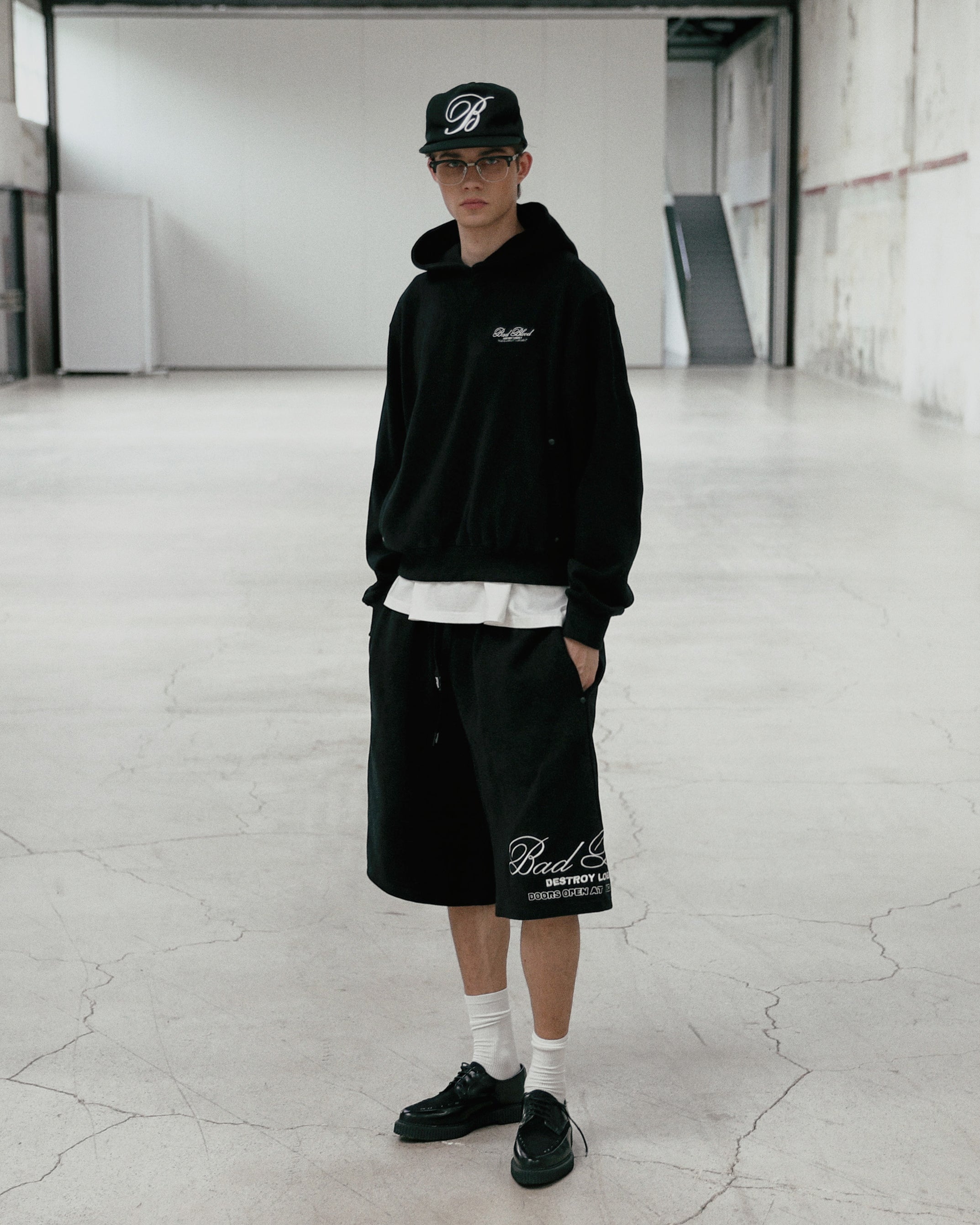 Badblood Classic Logo Bermuda Pants - Black