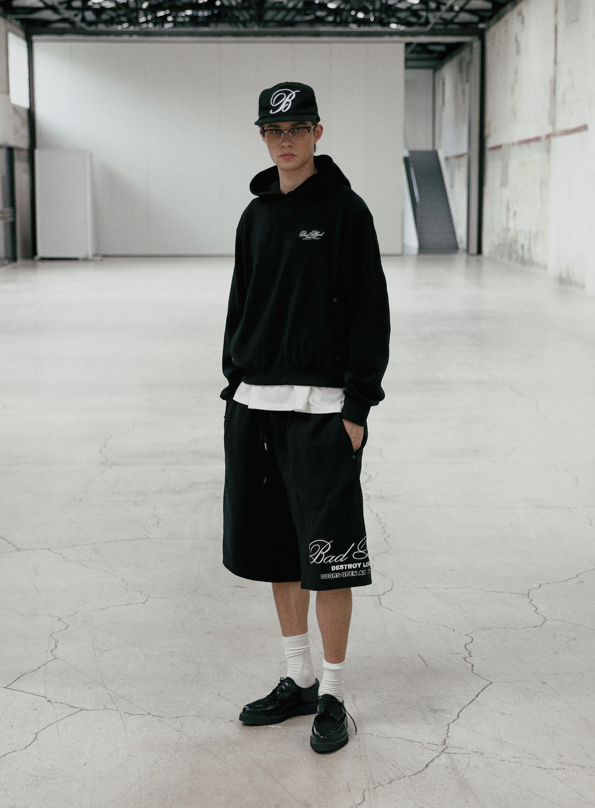 Badblood Classic Logo Bermuda Pants - Black