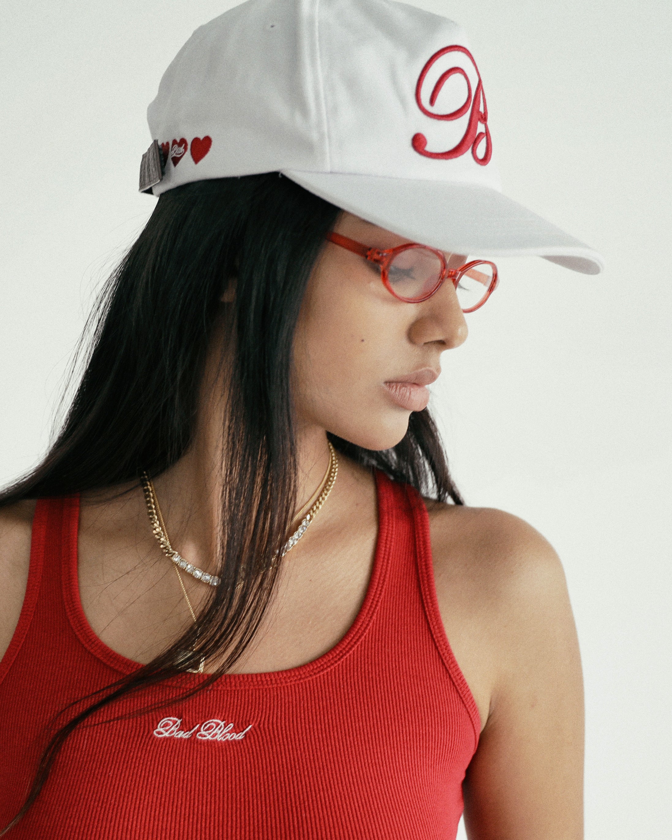 Badblood Classic B Logo Ball Cap - White