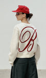 Badblood Classic Big Logo Crewneck Sweater - Cream