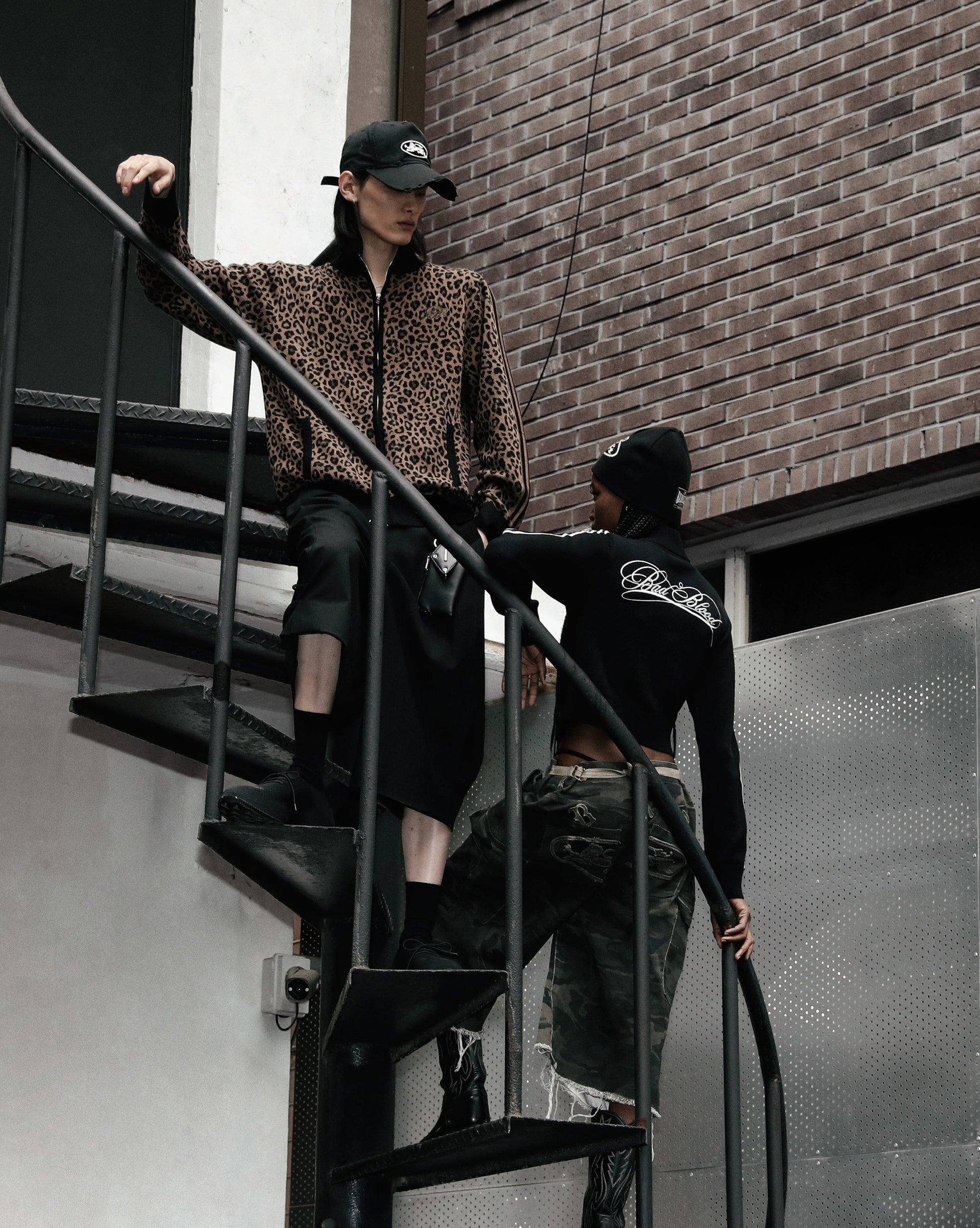Badblood Dark Classic Knit Track Zip-Up Black