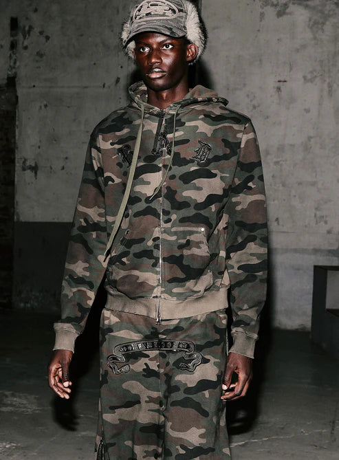 Badblood Cosmo Patch 2-Way Curved Jogger Trousers - Green Camo