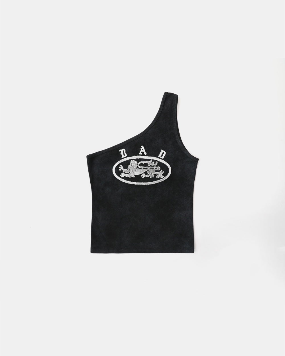 Badblood Ryan Patch One Shoulder Tank Washed Black