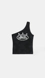 Badblood Ryan Patch One Shoulder Tank Washed Black