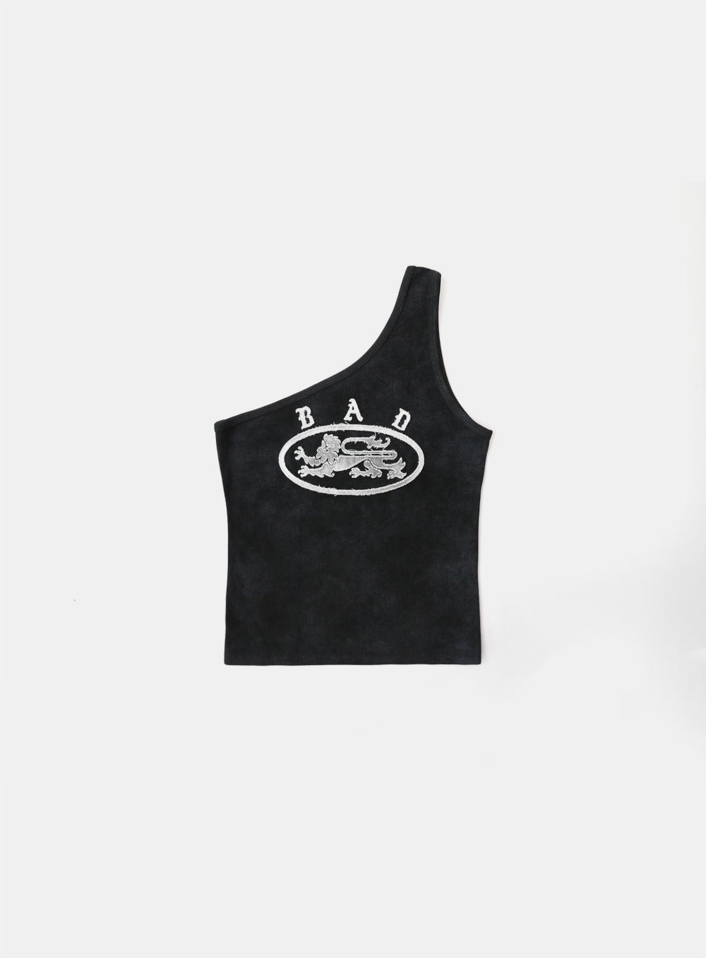 Badblood Ryan Patch One Shoulder Tank Washed Black