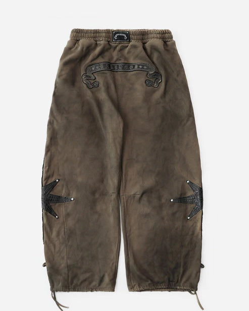 Badblood Cosmo Patch 2-Way Curved Jogger Trousers - Tobacco