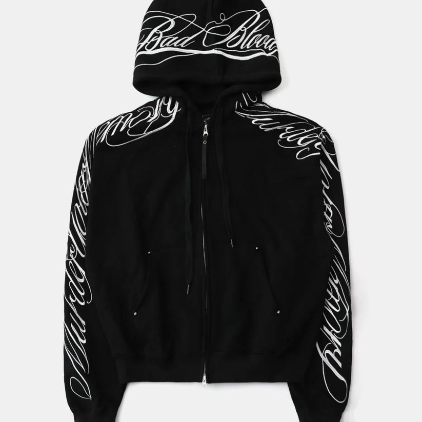 Badblood Dark Classic MYM Hooded Zip-Up - Black