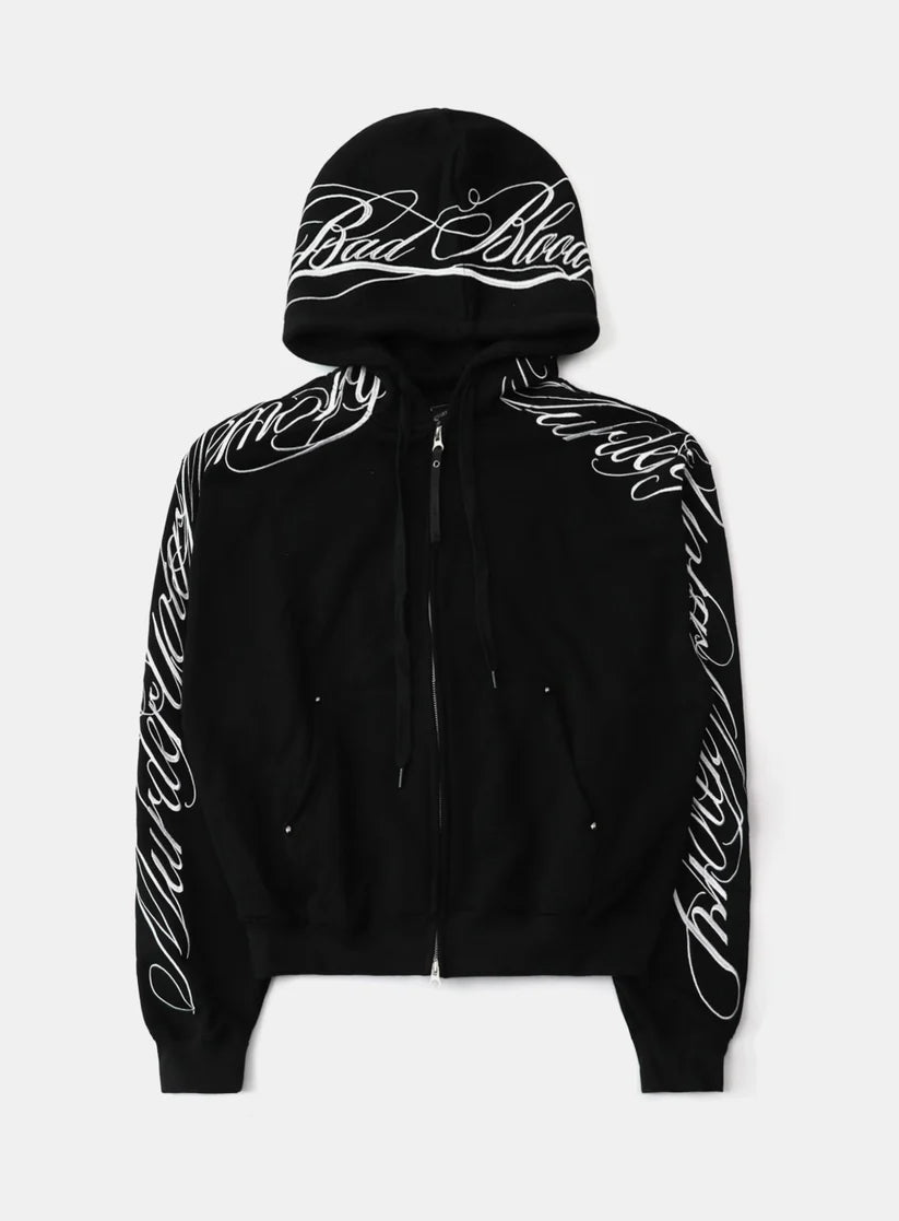 Badblood Dark Classic MYM Hooded Zip-Up - Black