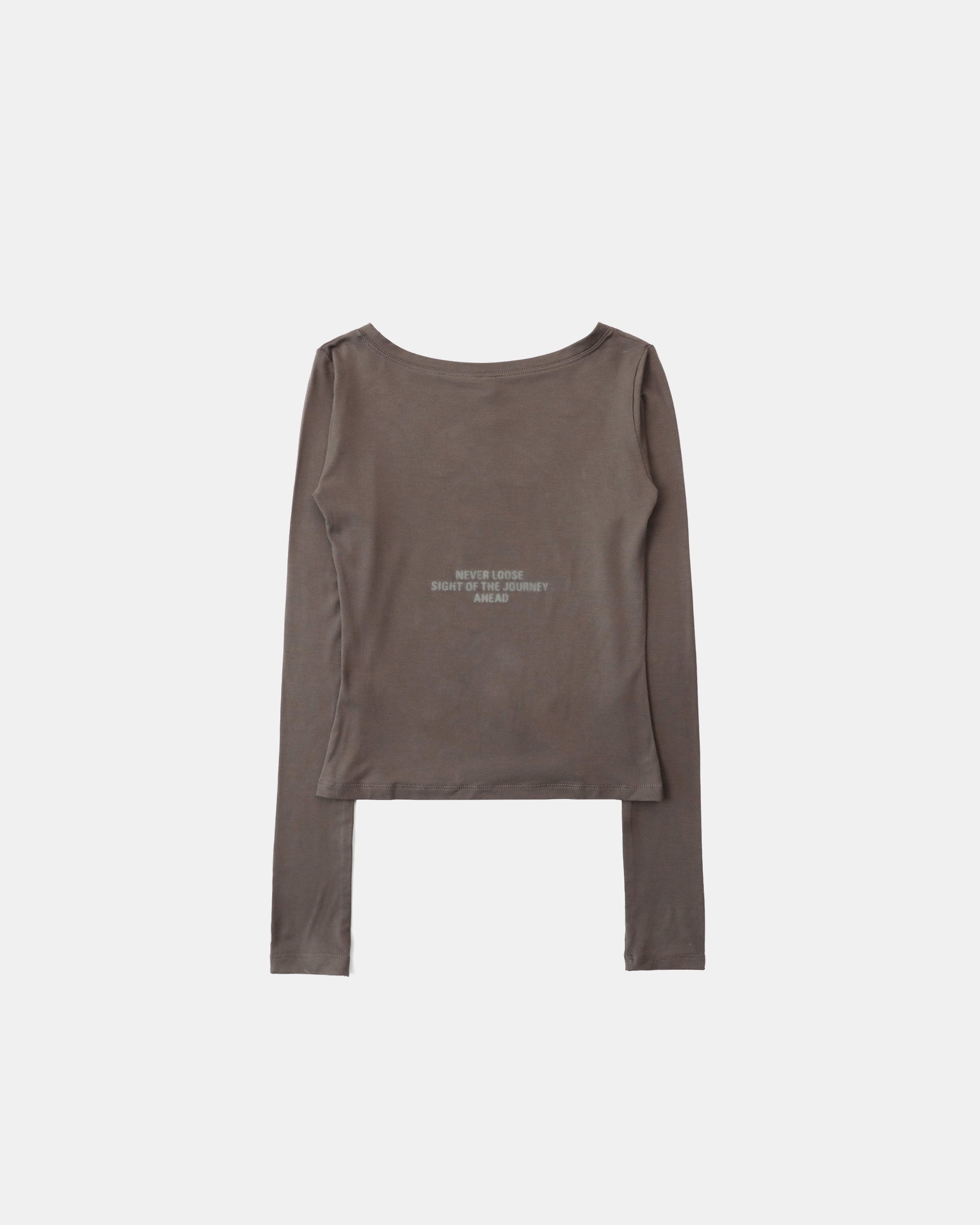 Badblood Dark Classic Scoop Neck Long Sleeve Tobacco